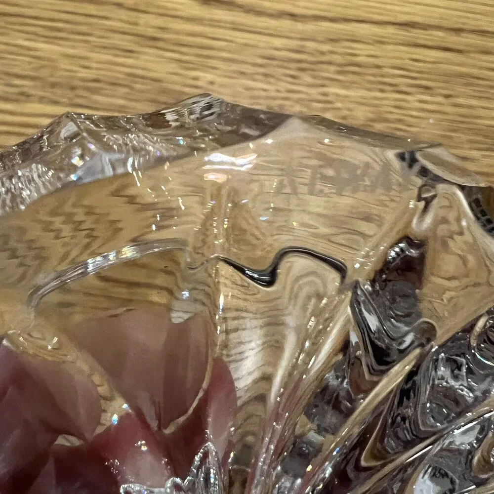 Beautiful‎ Vintage Marked Galway Irish Crystal Round Low Profile Candle Holder